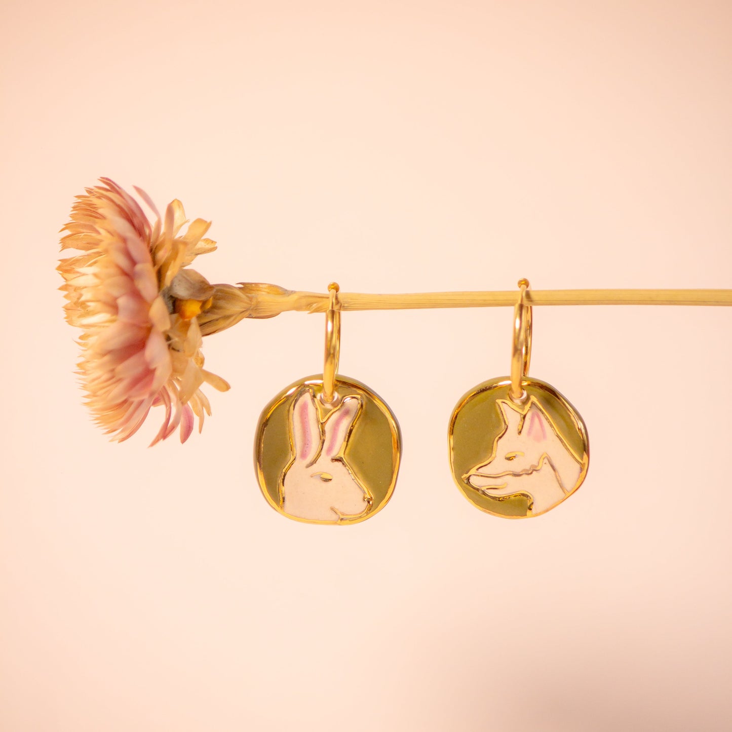 Pendientes El Zorro y el Conejo