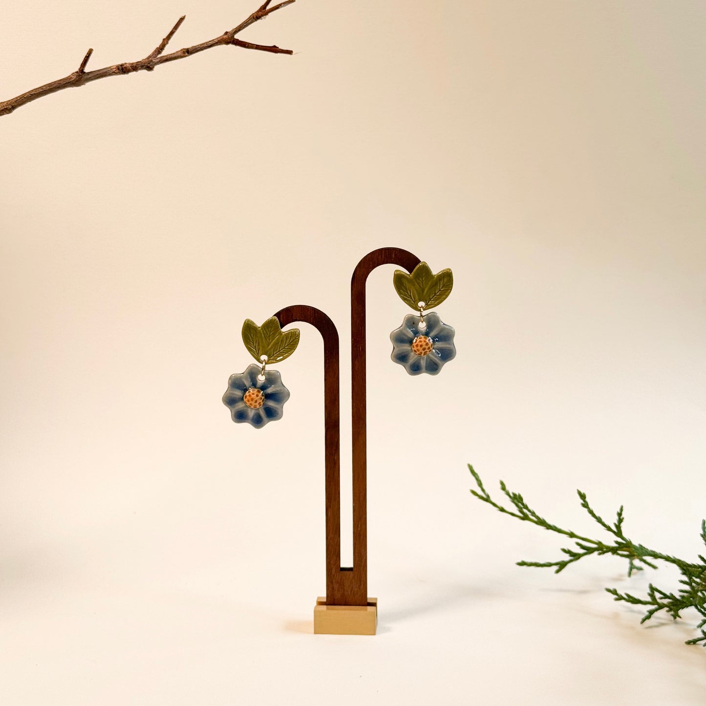 Pendientes Hoja & Flor