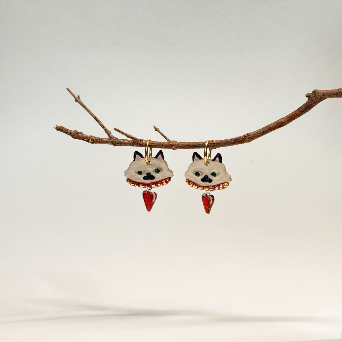 Pendientes Gato Real