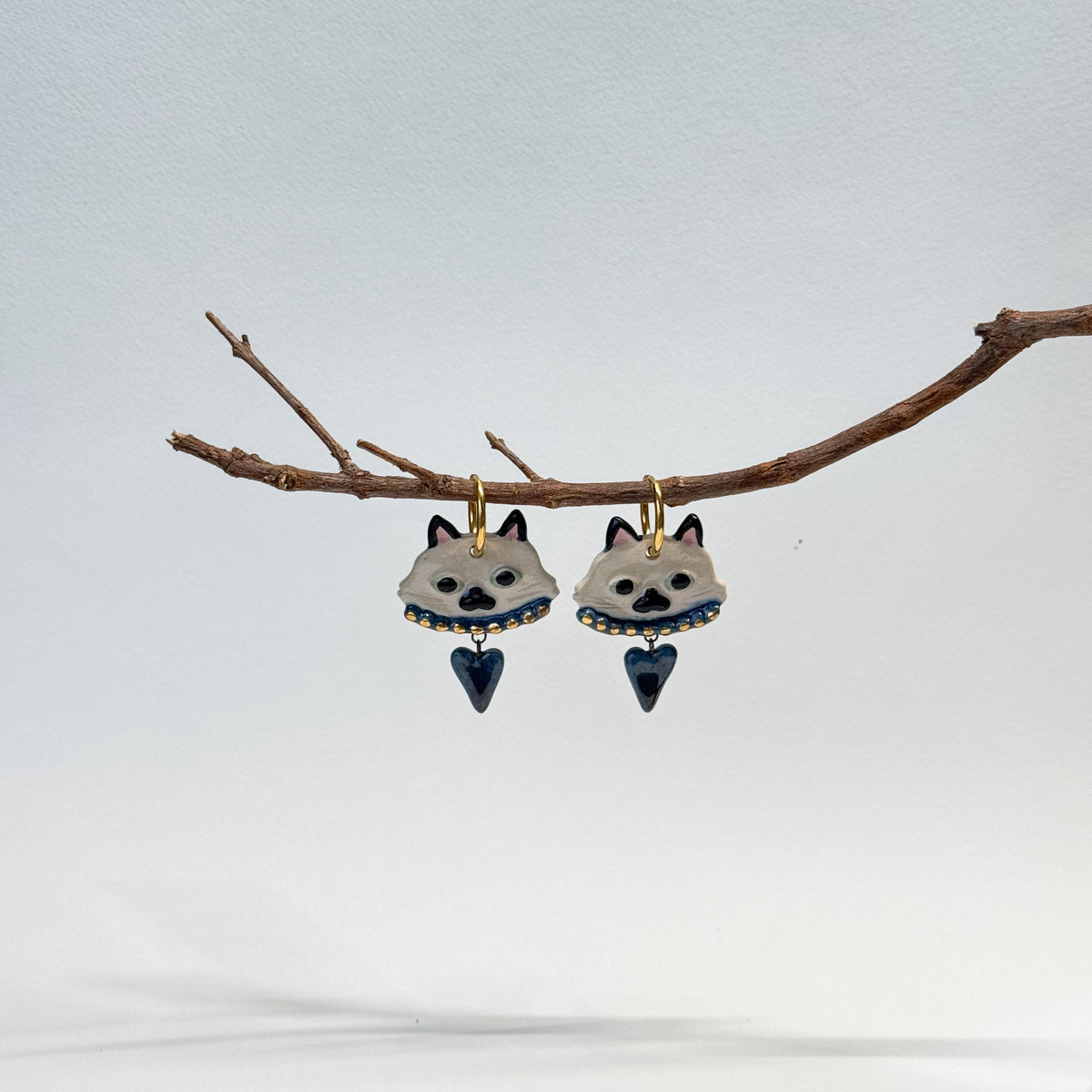 Pendientes Gato Real