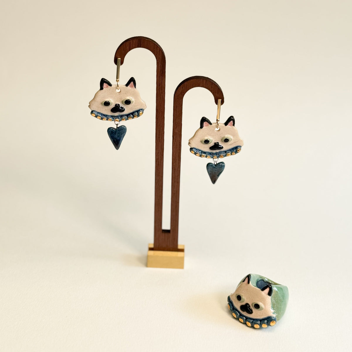 Pendientes Gato Real