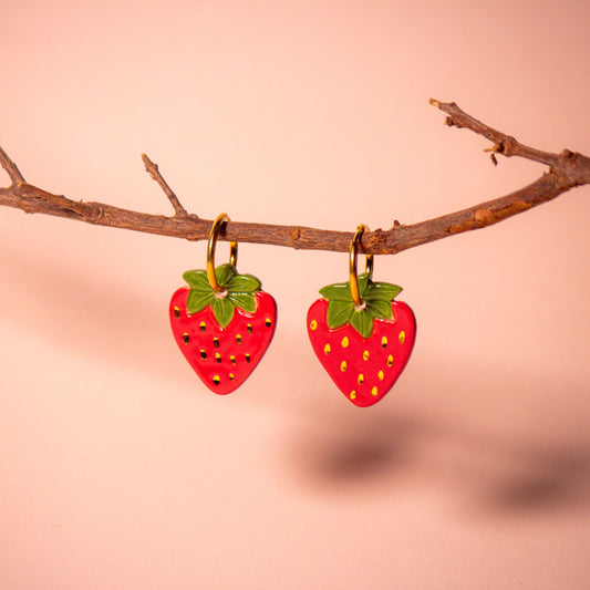 Pendientes Fresas