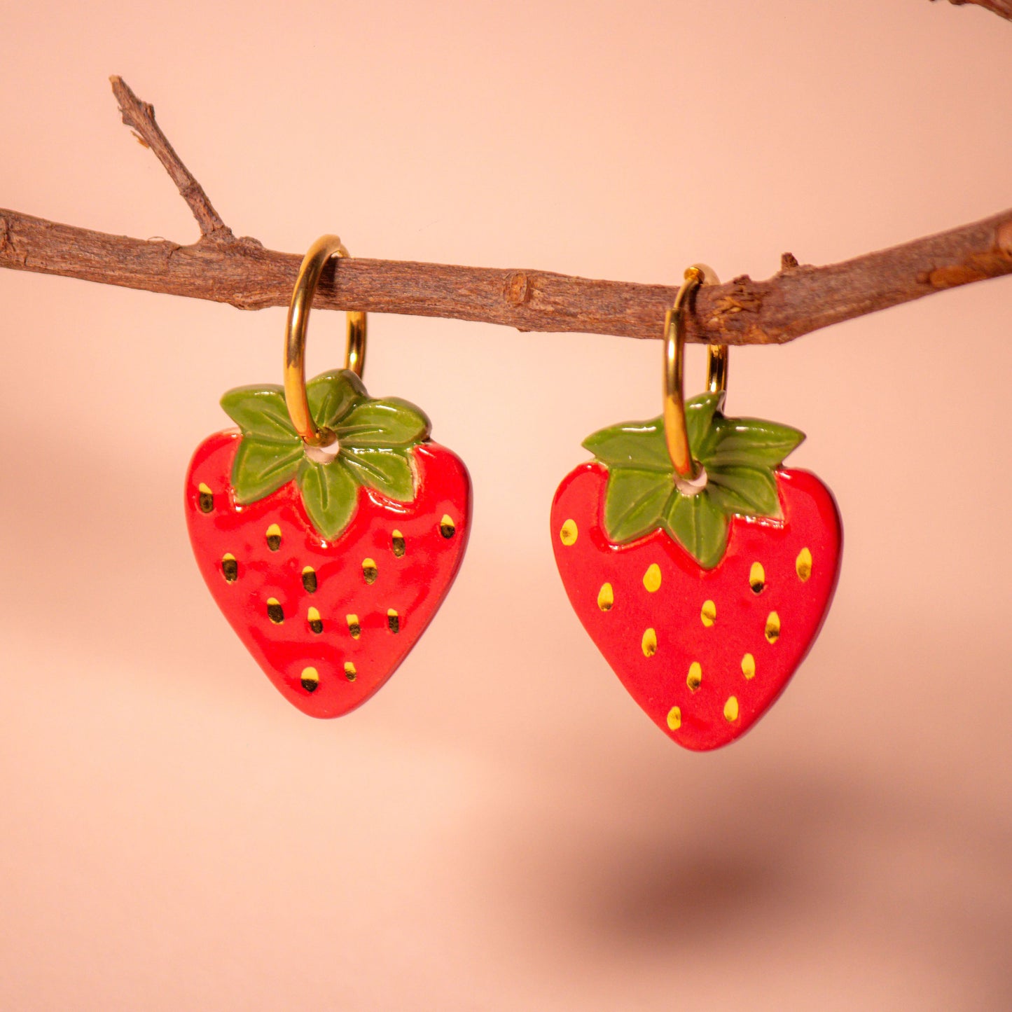 Pendientes Fresas